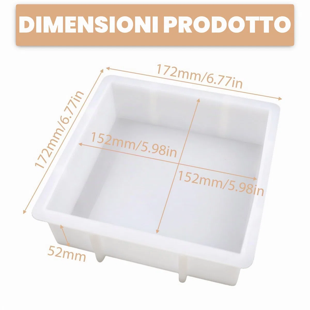 Grandi Stampi in Silicone Molini in Resina Epossidica Quadrati Molini in Resina Epossidica Molini in Resina Silicone Molini in Silicone in Resina Epossidica per Cubi Stampi in Silicone per Arti e