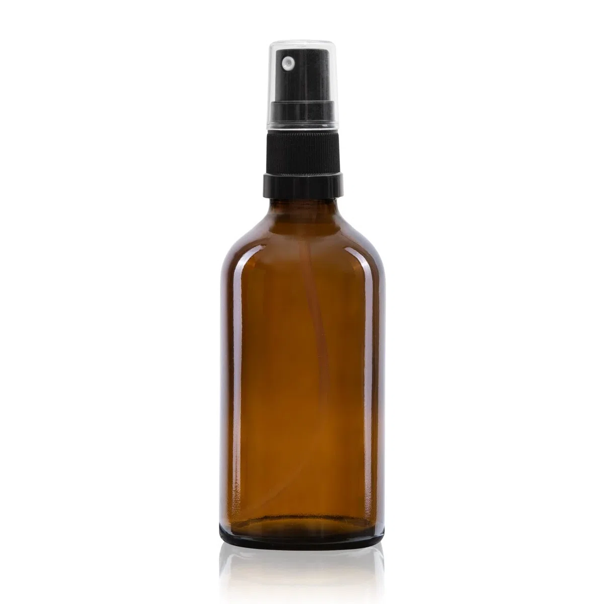 Oputec 10 Flaconi da 50 ml in Vetro Marrone con Nebulizzatore Spray Fine + 10 Etichette - Bottiglie Spray