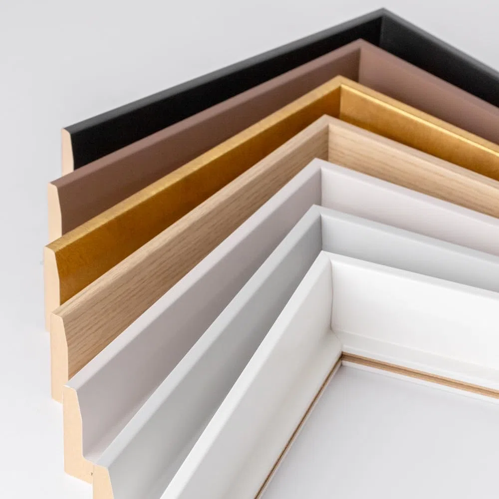 Bildershop-24 Cornice per fughe ombreggiante FLEXI per telaio della barella e tele in Bianco (opaco), 60 x 80 cm