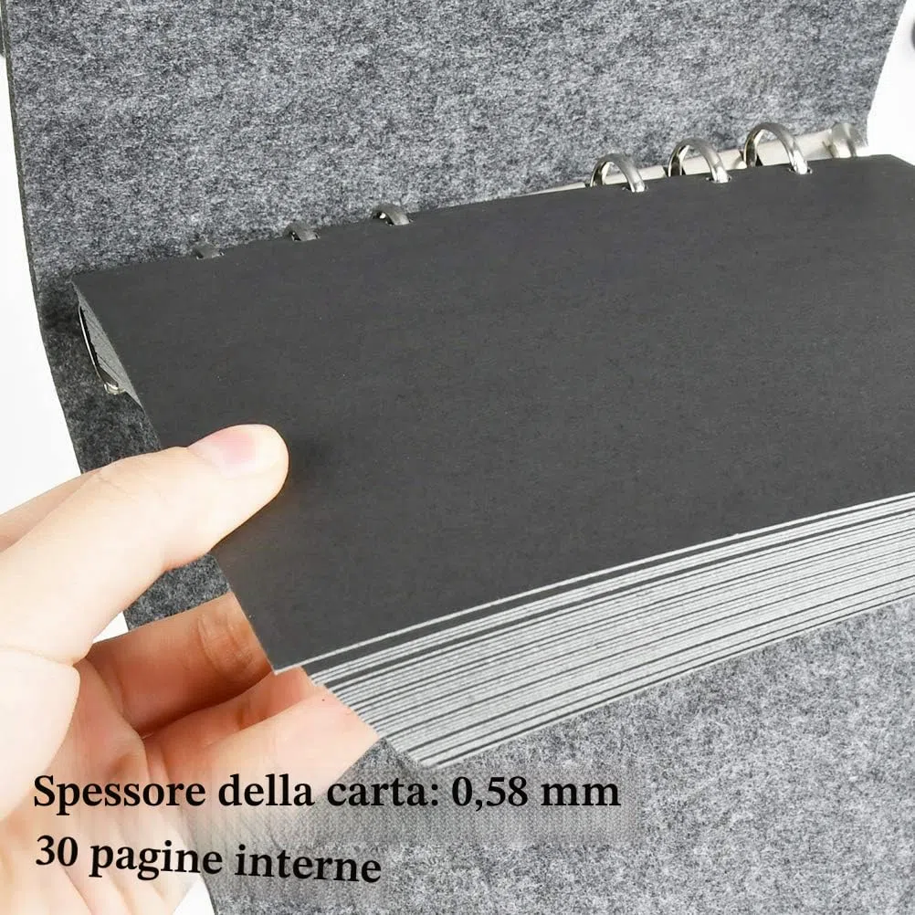 BUYGOO Album Fotografico Personalizzabile 60 Pagine Fai Da Te 19.5*18.5cm - Scrapbooking Vintage Nere - Regali per Laurea, Valentino, Anniversari