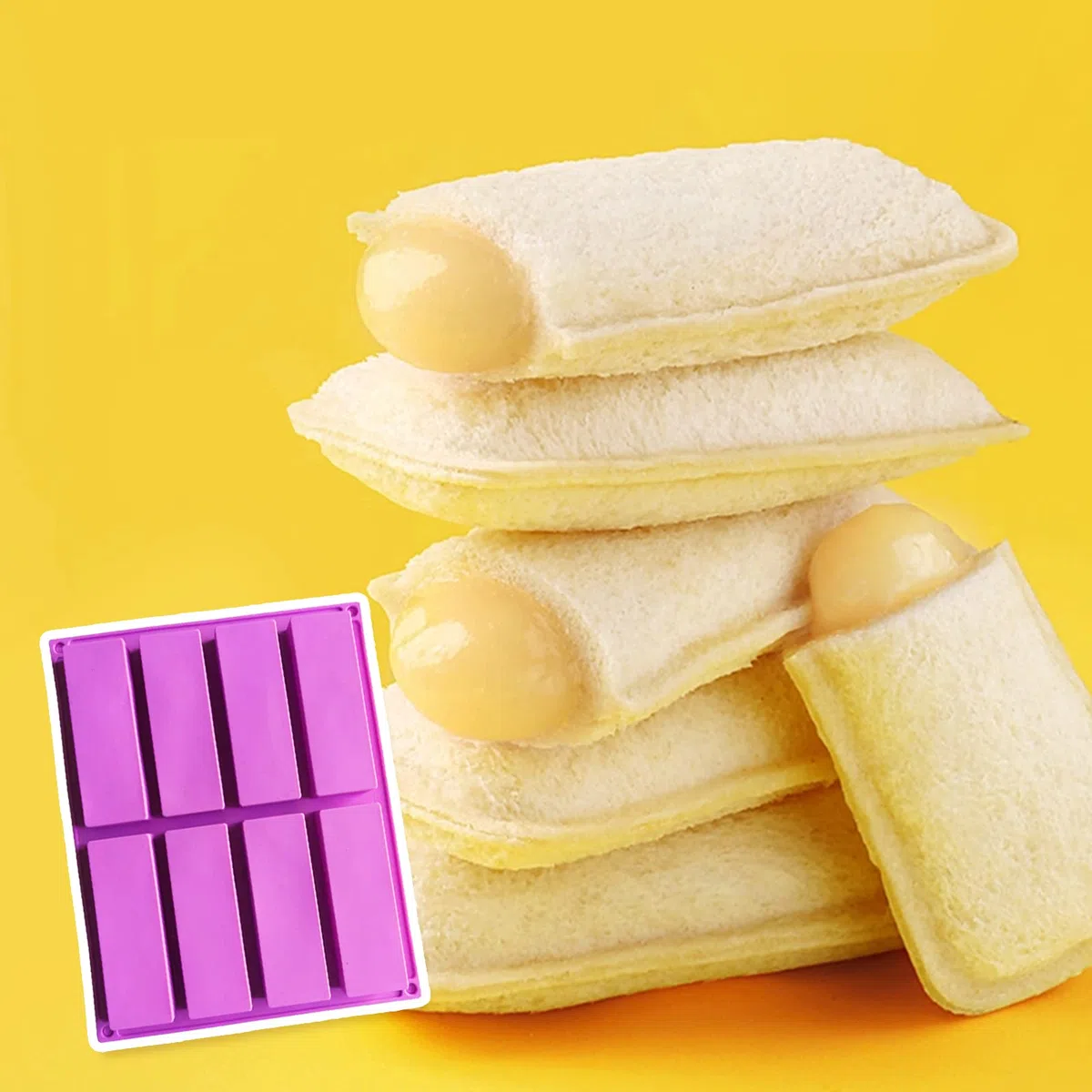 Stampo Silicone Rettangolare, Stampo per Torrone, Stampo in Silicone per Cereali, 4 Pezzi Grandi Barrette Energetiche per Cubetti di Ghiaccio, Biscotti, Tortini, Cioccolato, Dolci
