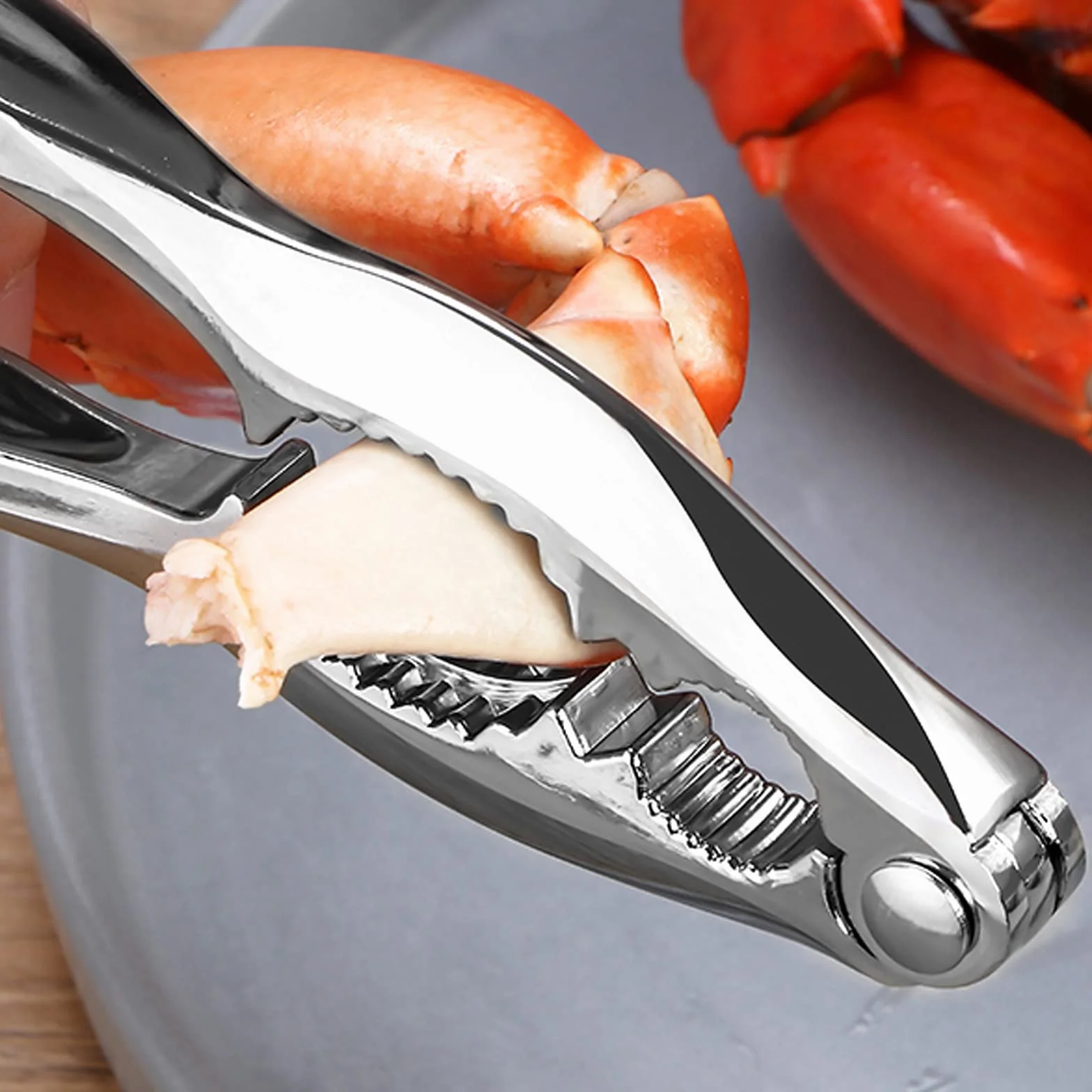 Artcome Set di strumenti per frutti di mare: 2 cracker per granchi, 2 sgusciatori per aragosta, 2 forchette per frutti di mare, 2 forchette larghe per granchi, 1 forbici per frutti di mare e 1