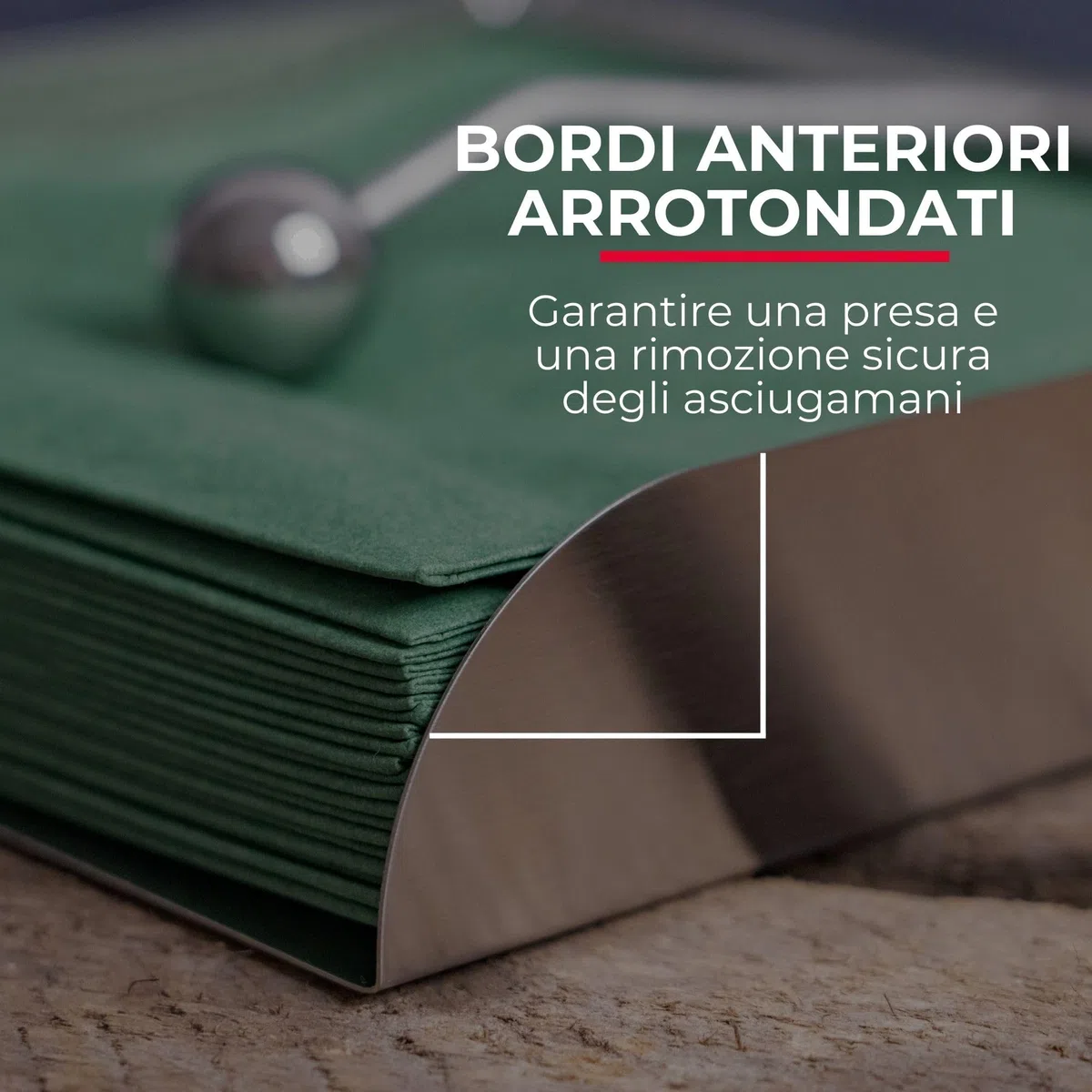 Westmark Portatovaglioli, Conservazione Senza Pieghe, Con Protezione Antivento, Acciaio Inossidabile, Argento, 69082260