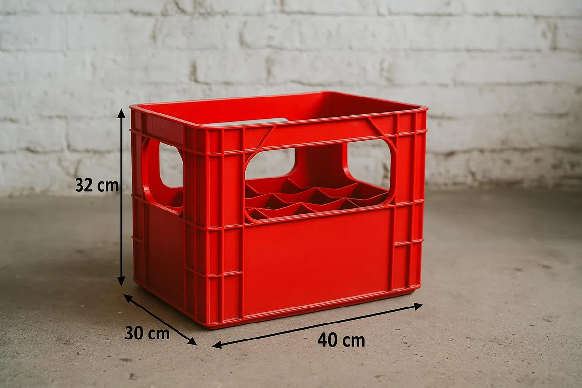 Cassetta portabottiglie12 posti robusto bottiglia da 1 litri acqua 40x30x32H cm
