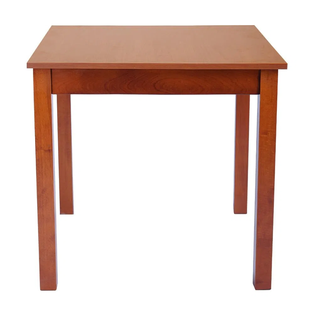 Liberoshopping tavolo fisso da cucina sala da pranzo o ristorante in legno massello – stile rustico compatto e robusto – facile da montare – 100% made in italy (Ciliegio Gamba Quadrata, 80x80)