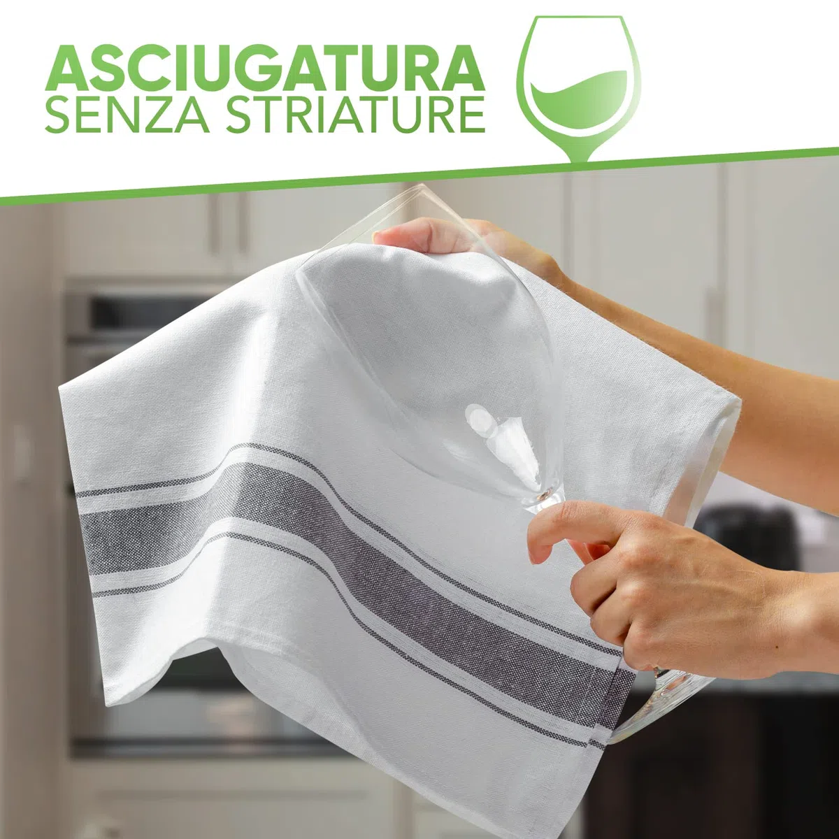 Loco Bird strofinacci cucina cotone 45x75 cm bianco monochromatico - Set di asciugamani da cucina di in 10 pezzi - Asciugapiatti - stracci cucina in cotone per asciugare