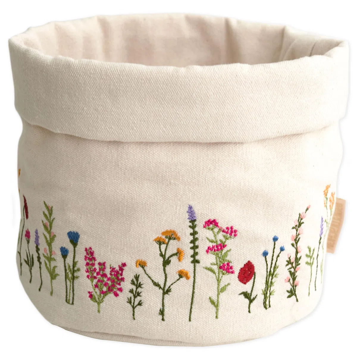 PAPIERDRACHEN Cestino per il pane con prato primaverile – affascinante decorazione da tavolo – con ricamo floreale di alta qualità in effetto prato
