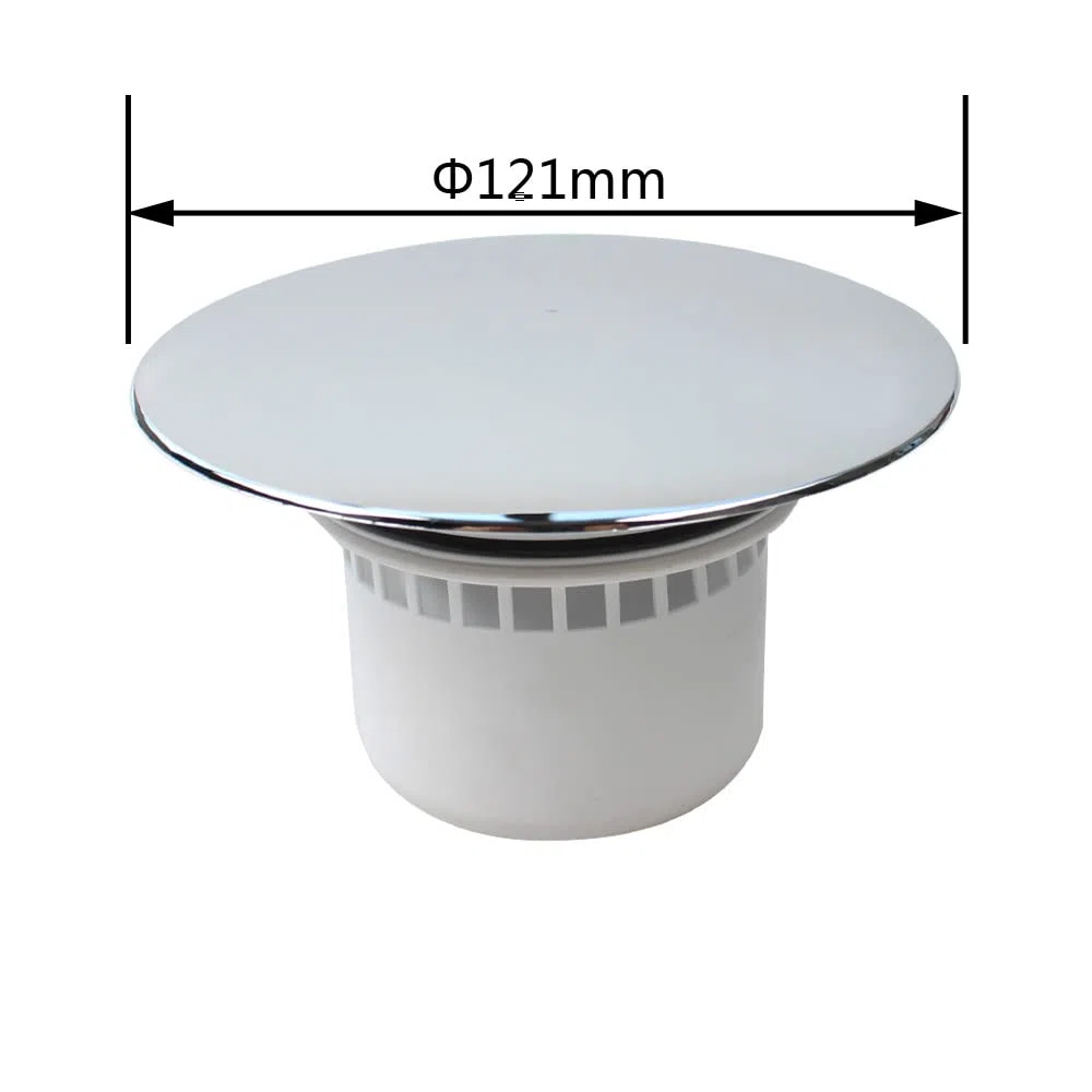 Talea Coperchio per Scarico Doccia Cromato, 121 mm, Coperchio per Scarico Doccia in Plastica Cromata con Cestello Altezza: 68 mm QS427C004