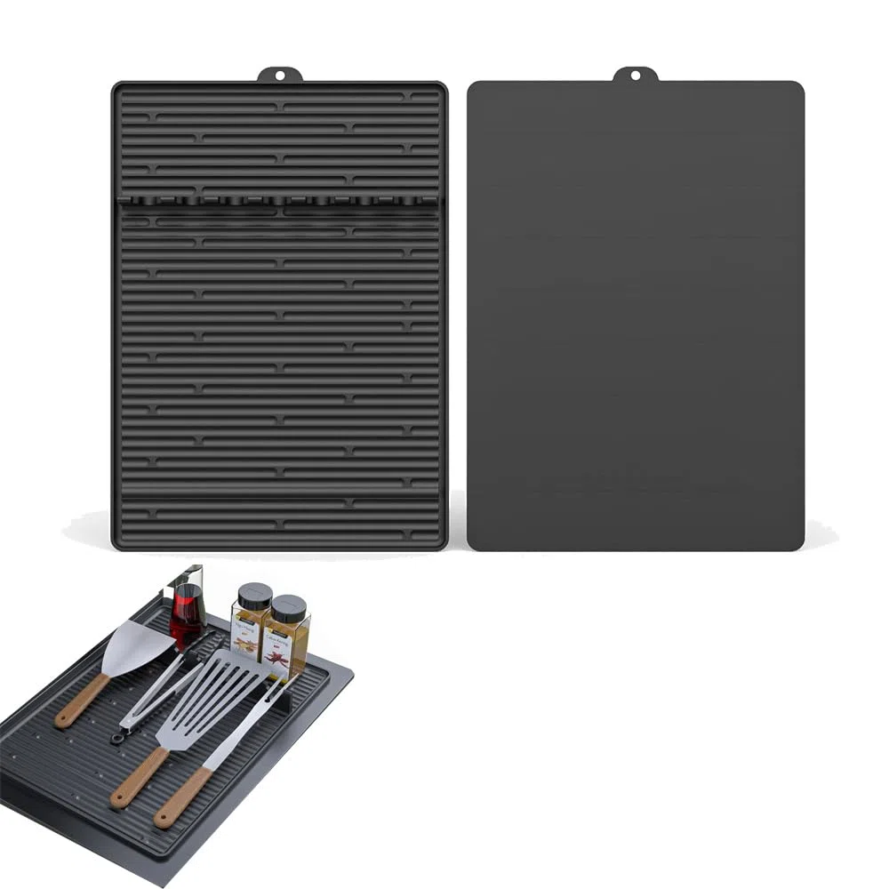Accessorio per barbecue in silicone per barbecue laterale, accessorio per barbecue Napoleon, accessori per barbecue, supporto per utensili, tappetino per spatola, tappetino per cucina, piano di lavoro