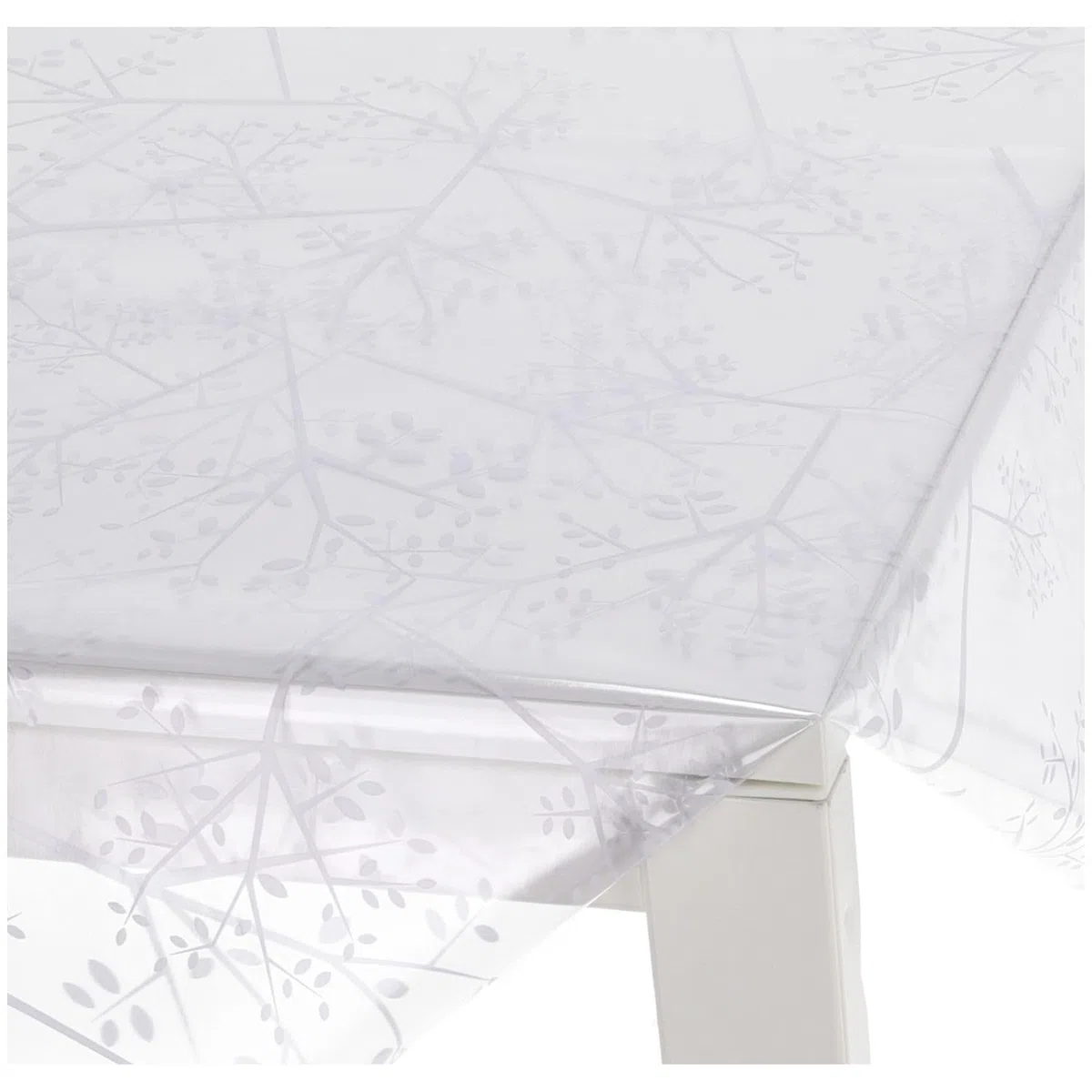Casatessile Tovaglia Trasparente plastificata Italiana Cristallo Fantasia Tovaglia PVC Plasticata Esterno - VAR. 1, 6 posti 140x180 cm.