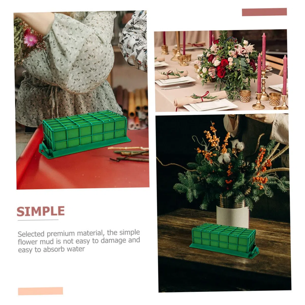 2 Pezzi Gabbie Porta Schiuma Large con Spugna per Fiori Freschi Supporto Decorativo per Composizioni da Tavolo e Parete per Matrimoni e Eventi Speciali