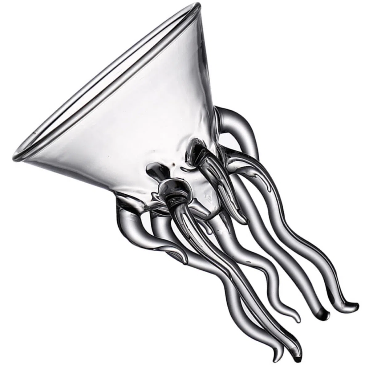 Bicchiere da Cocktail 150ml Pratico e Facile da Pulire in Vetro Trasparente a Forma di Polpo Infrangibile per Banchetti e Matrimoni Eleganti