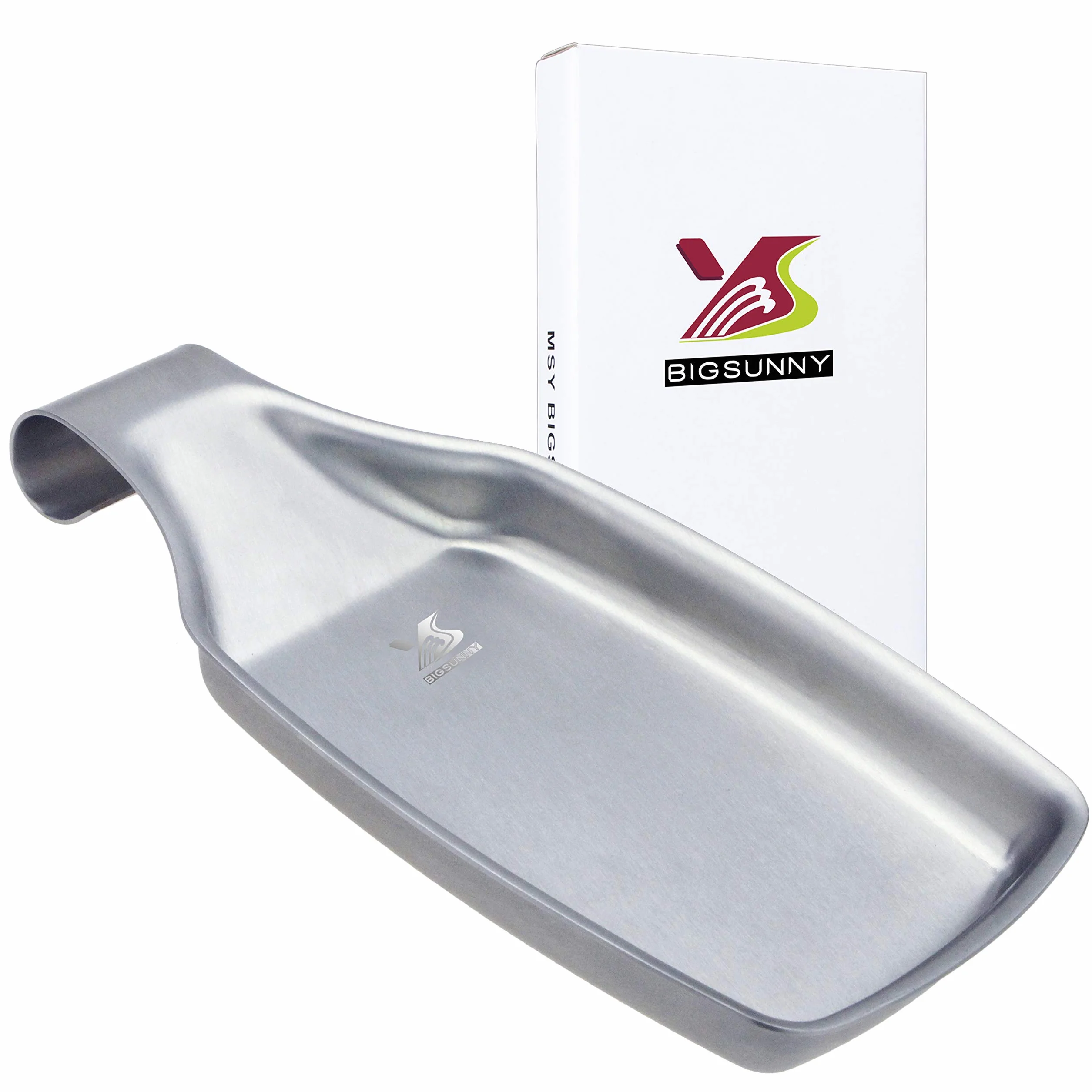 MSY BIGSUNNY poggia cucchiaio per cucina, durevole in acciaio INOX spazzolato 18/8