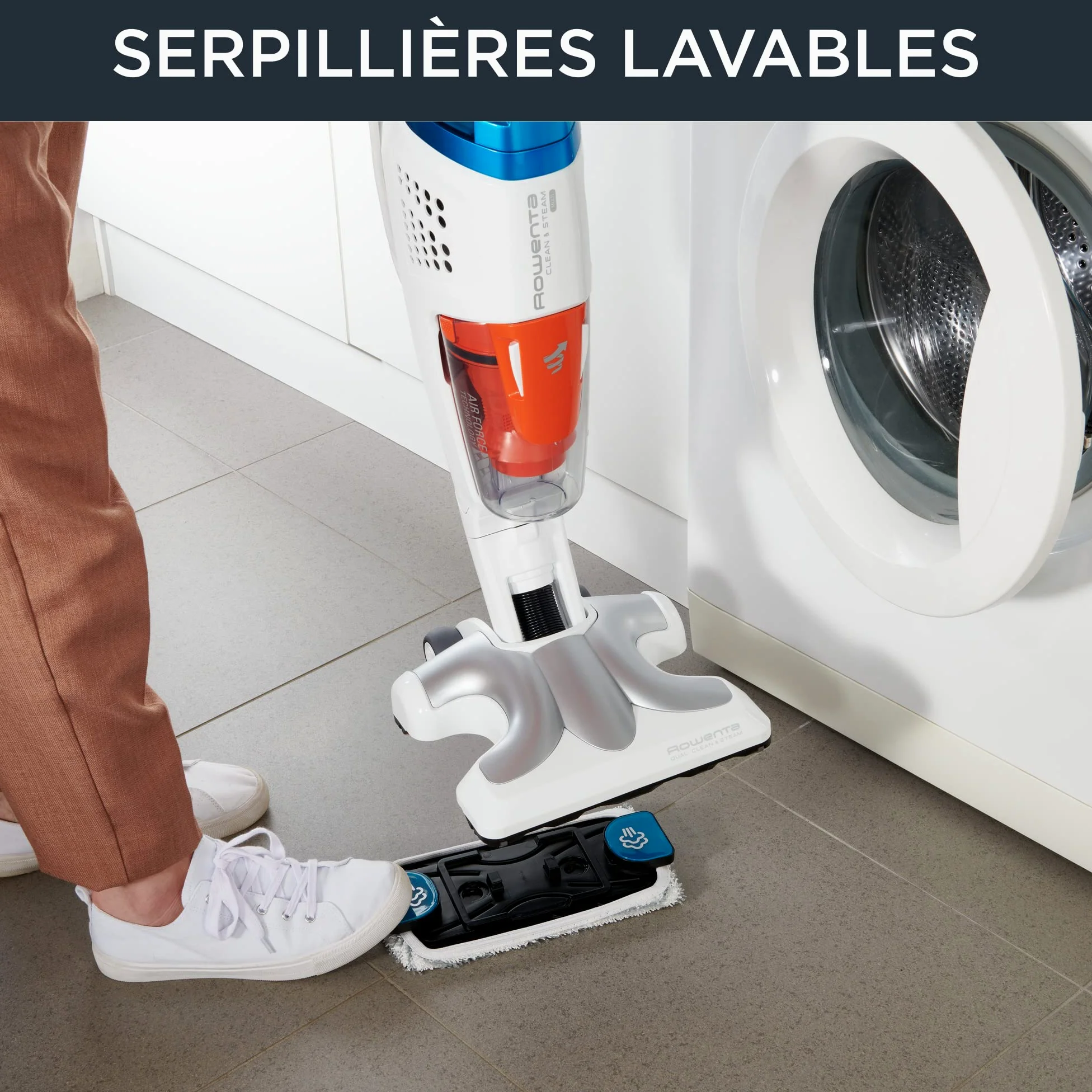 Rowenta Clean & multicast RY8544WH - Pulitore 2 in 1, pulitore e aspiratore allo stesso tempo
