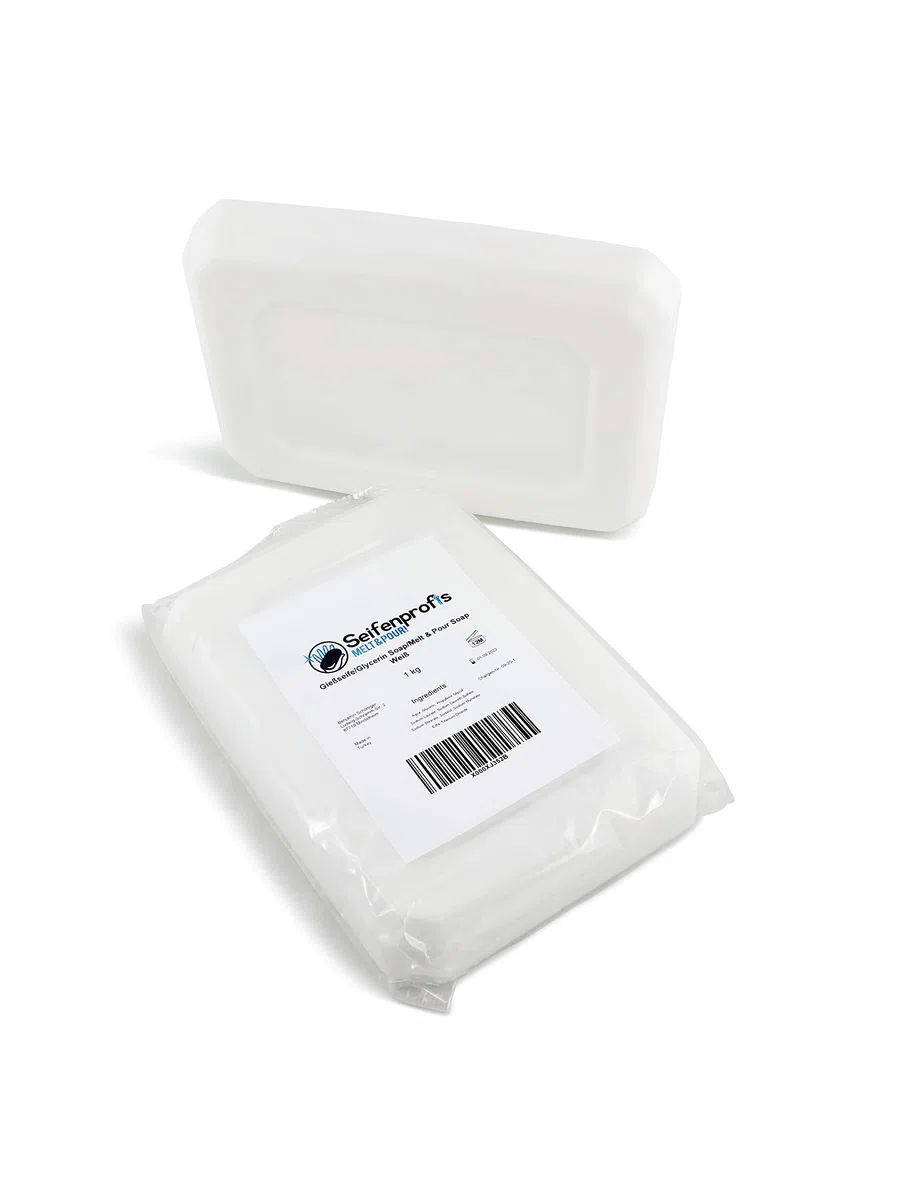 Seifenprofis Sapone grezzo per versare sapone alla glicerina | 1lg - bianco,opaco