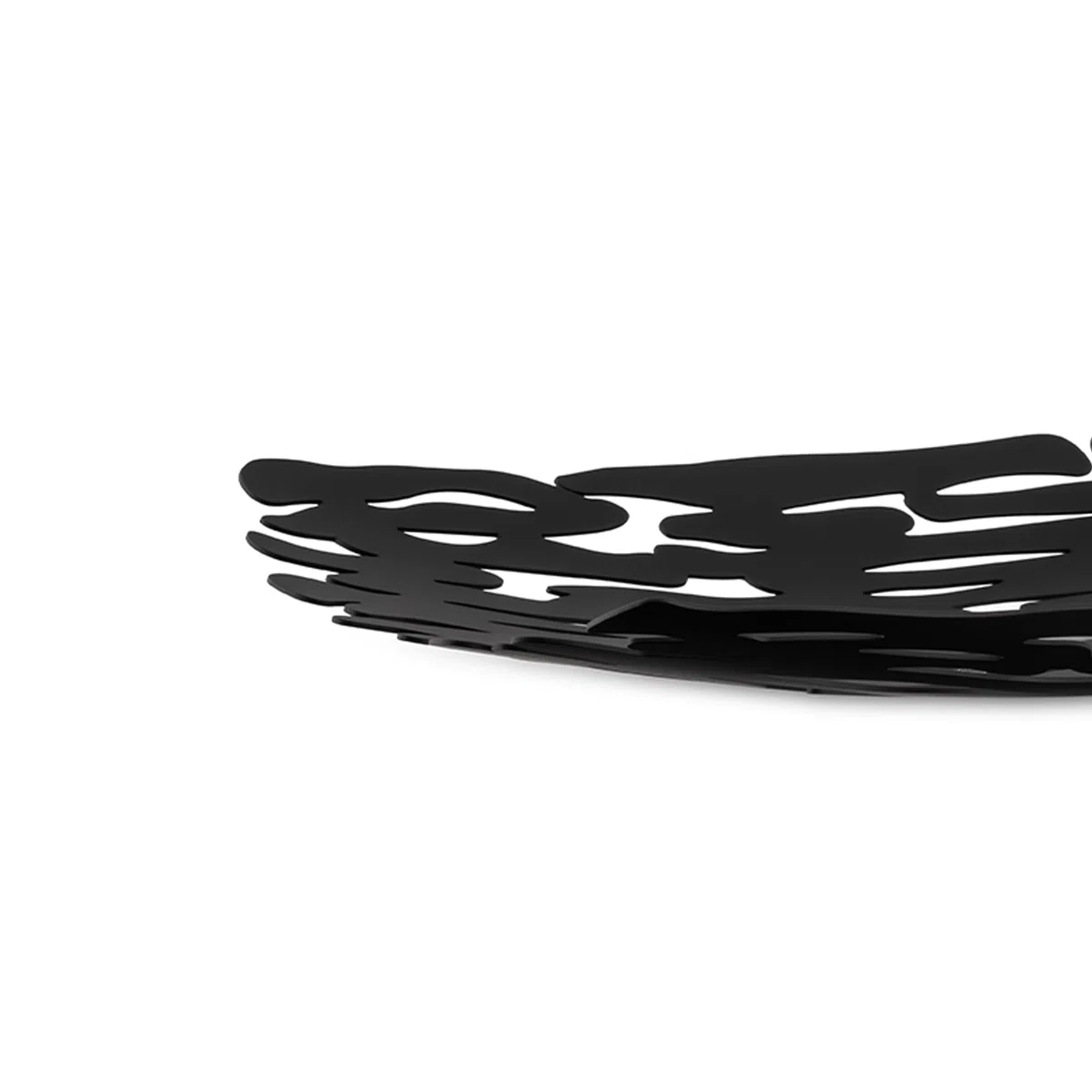Alessi BM01 B Bark Centrotavola in Acciaio Colorato con Resina Epossidica, Nero