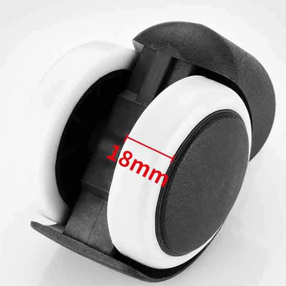 5 Pezzi Rotelle Per Sedia Da Ufficio Ruota Di Ricambio In Plastica Di Nylon,Gambo Filettato M10x15mm Ruota Sedia Da Ufficio Girevole Senza Graffi,Per Sedie Girevoli,Mobili,2 Pollice