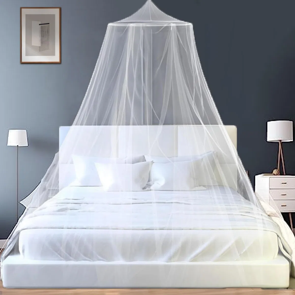 Matrimoniale, Zanzariera Letto, Zanzariera a Baldacchino, 250x60x1100cm, Cupola Zanzariera, Da Letto Baldacchino, per Letto Grande Zanzariera Universale a Cupola per Uso Interno