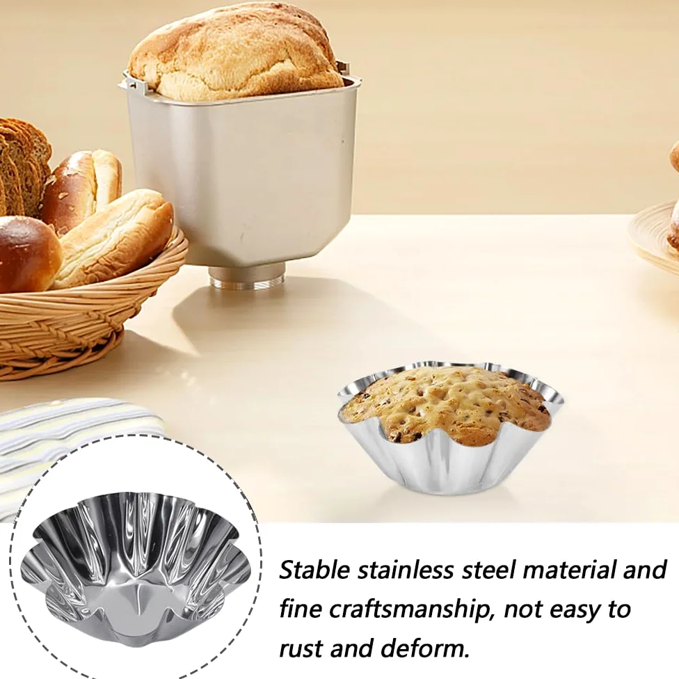 30 Pezzi Mini Stampi per Crostatine Antiaderenti Stampi perTartellette Stampo Muffin Utilizzato per Cupcakes Crostate all'uovo Budini Torte Dessert(Argento)