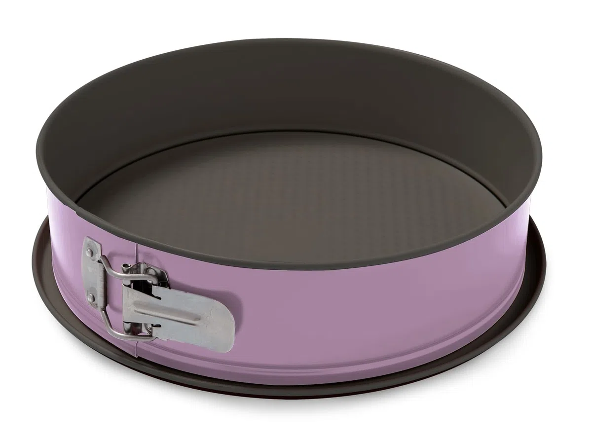 Guardini, Tortiera apribile 1 fondo Ø 26 cm, Fondo salvagoccia, Acciaio con rivestimento antiaderente, Rosa, Made in Italy, Linea Bon Ton