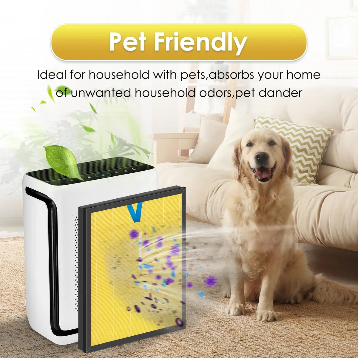 Confezione da 3 filtri HEPA di ricambio Vital 200S Pet Care per purificatore d'aria LEVOIT Vital 200S e Vital 200S-P, filtro HEPA H13 True Hepa, filtri a carbone attivo 3 in 1, sostituisce #Vital