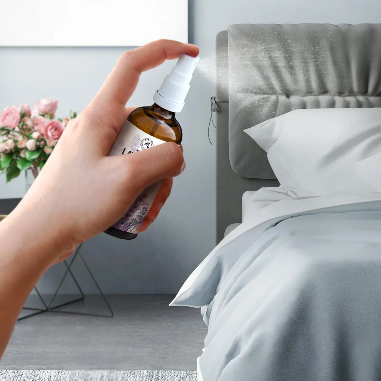 Spray Lavanda 100ml - 100% Pura di Olio Essenziale di Lavanda - Ottimo per Yoga - Spray per il Cuscino - Rilassamento - Sonno
