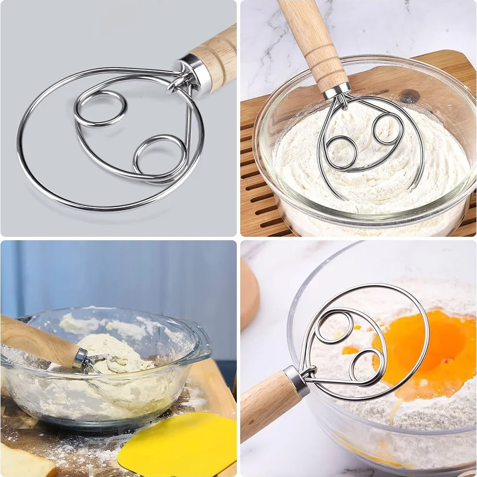 Taglierino per Pane, Lama Pane, Coltello da Panettiere, Lama Bread, Frusta Per Pasta Di Pane, Frusta per Impasto, Frusta per Pasta Danese, Coltello per Impasto con 5 Lame, per Tagliare la Pasta