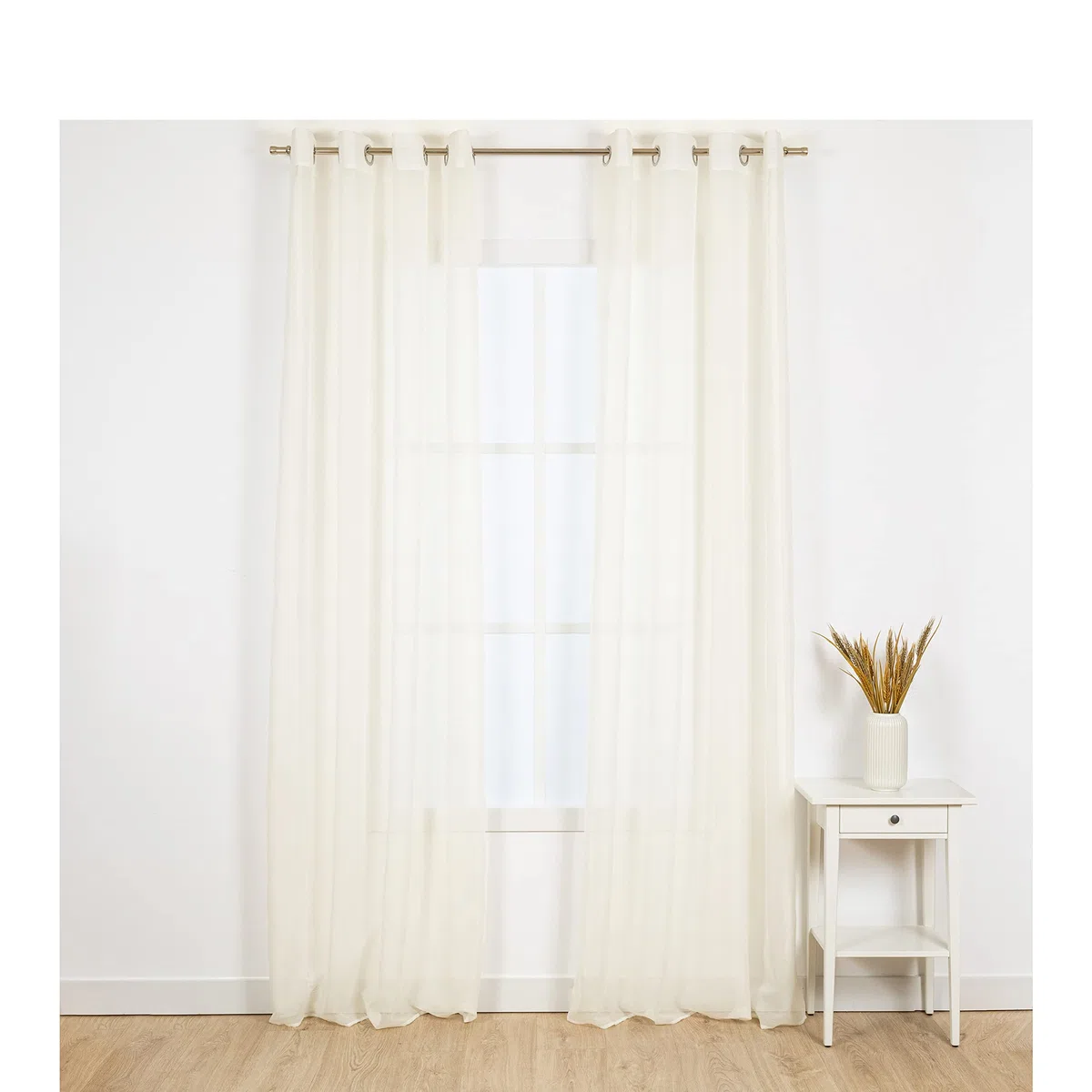 TRAMAS+ Tende per interni, 1 Pezzo,Tende trasparenti per il soggiorno e la camera da letto 140x260cm, con occhielli, camera da letto, bambini, giovani e adulti e sala da pranzo - Molly Naturale