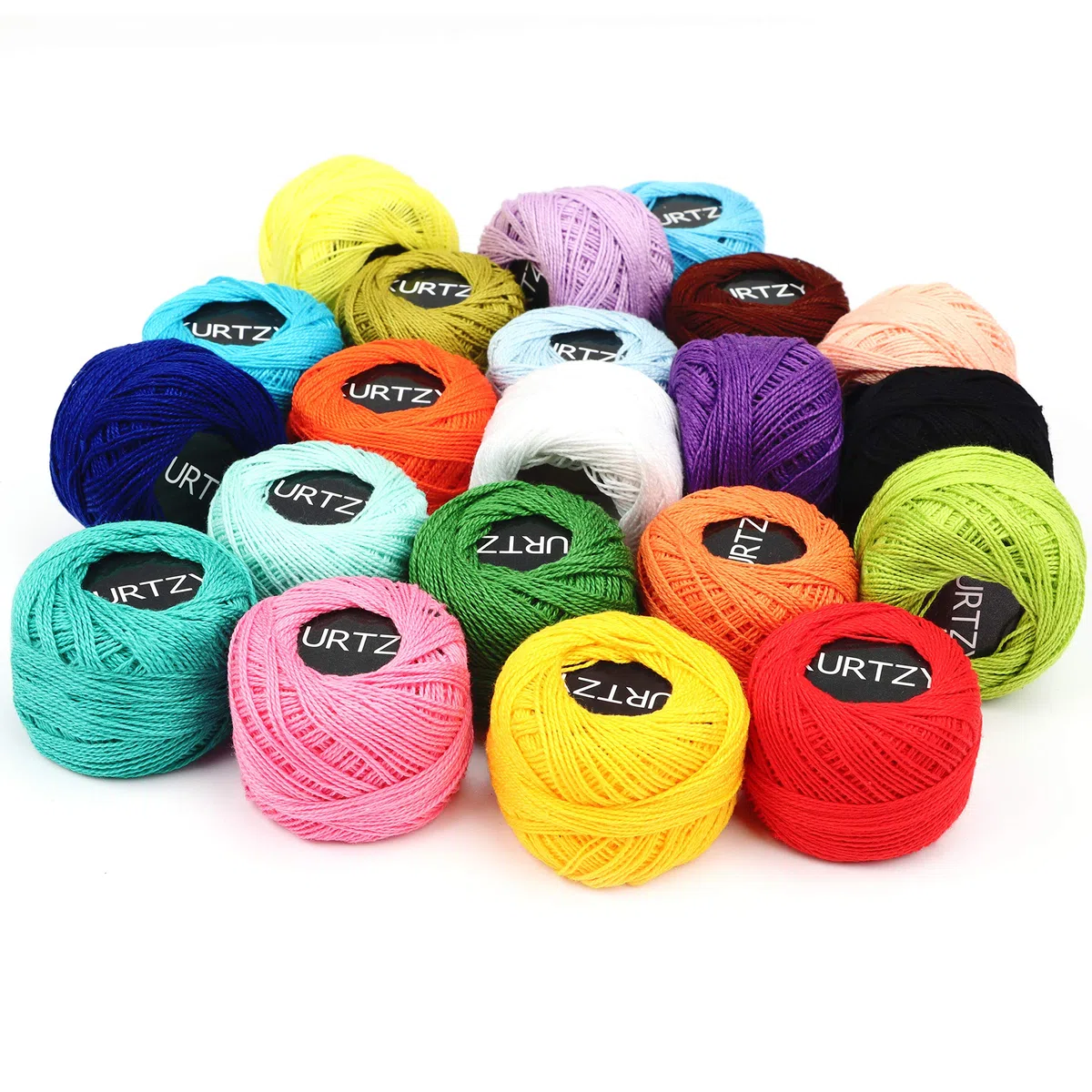 Kurtzy Gomitoli Cotone per Uncinetto Set (42 Filati) - 2 Uncinetti Inclusi (1 mm e 2 mm) - Peso per Uncinetto (5 g) - Lunghezza Totale Filo per Uncinetto 1512 m