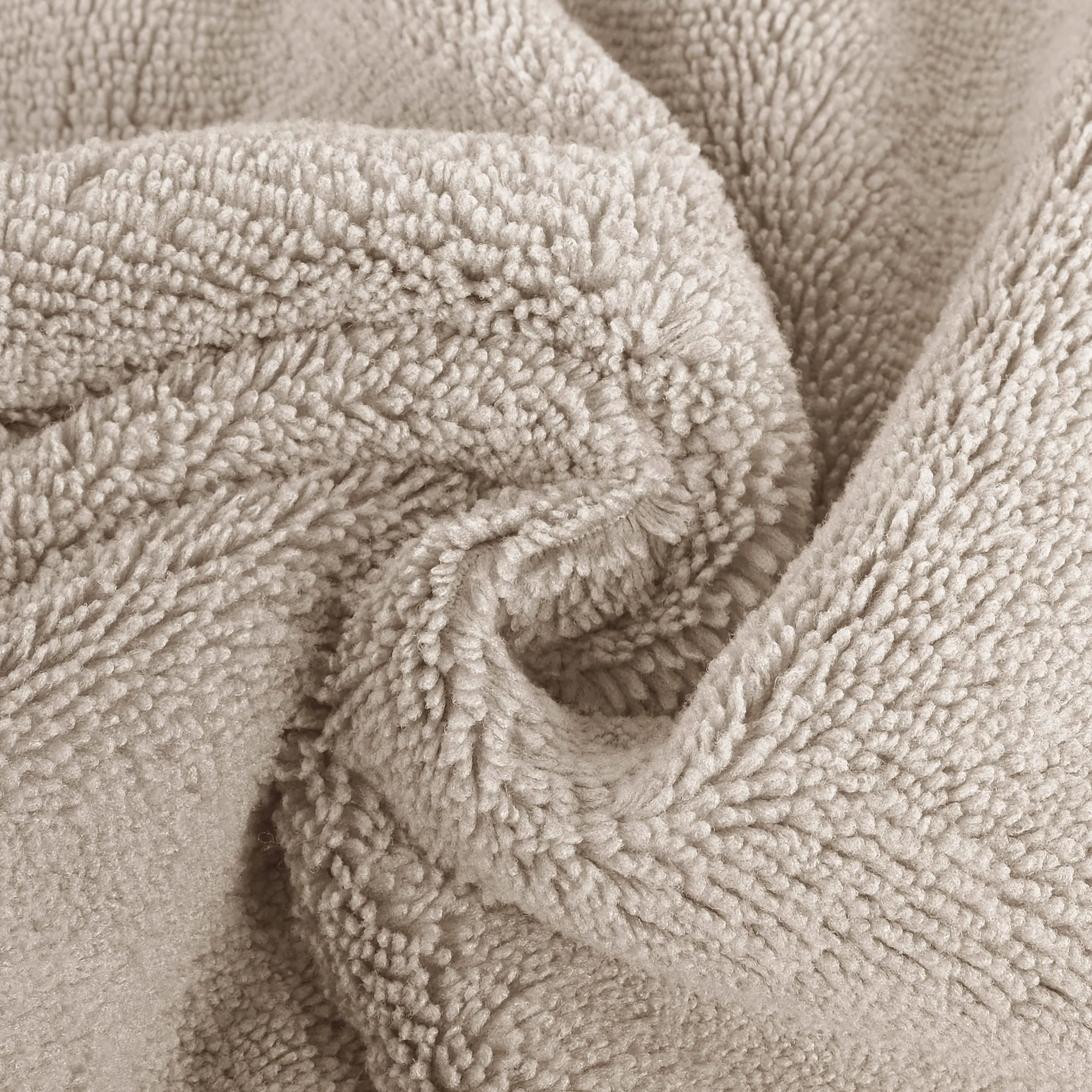 Polyte - asciugamano viso premium in microfibra anti-pelucchi - beige - 33 x 33 cm - set 6 pezzi