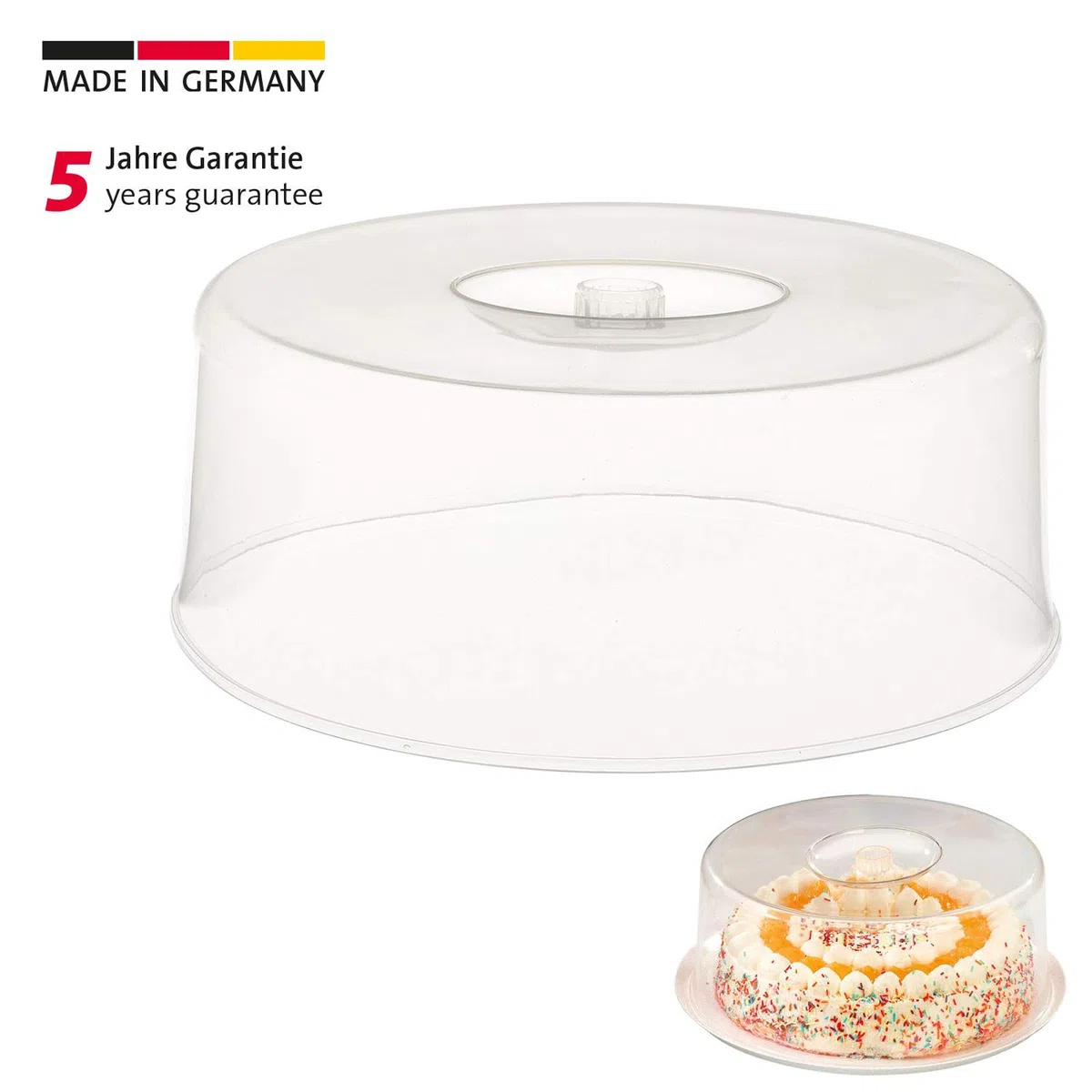 Westmark Copri-torta, Ø 30 cm, Con manico, Plastica, Trasparente, 34242251
