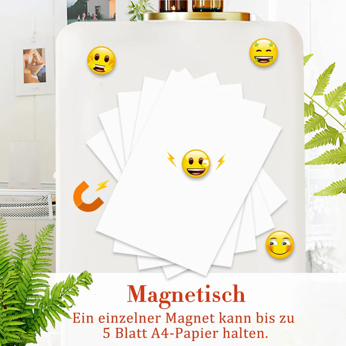 MORCART 54 Pezzi Emoji Calamite Magneti Frigo Smily Magnets Decorazione Frigorifero da Cucina Lavagna per Ufficio Superfici Metalliche e Magnetiche La Scelta Migliore per i Regali