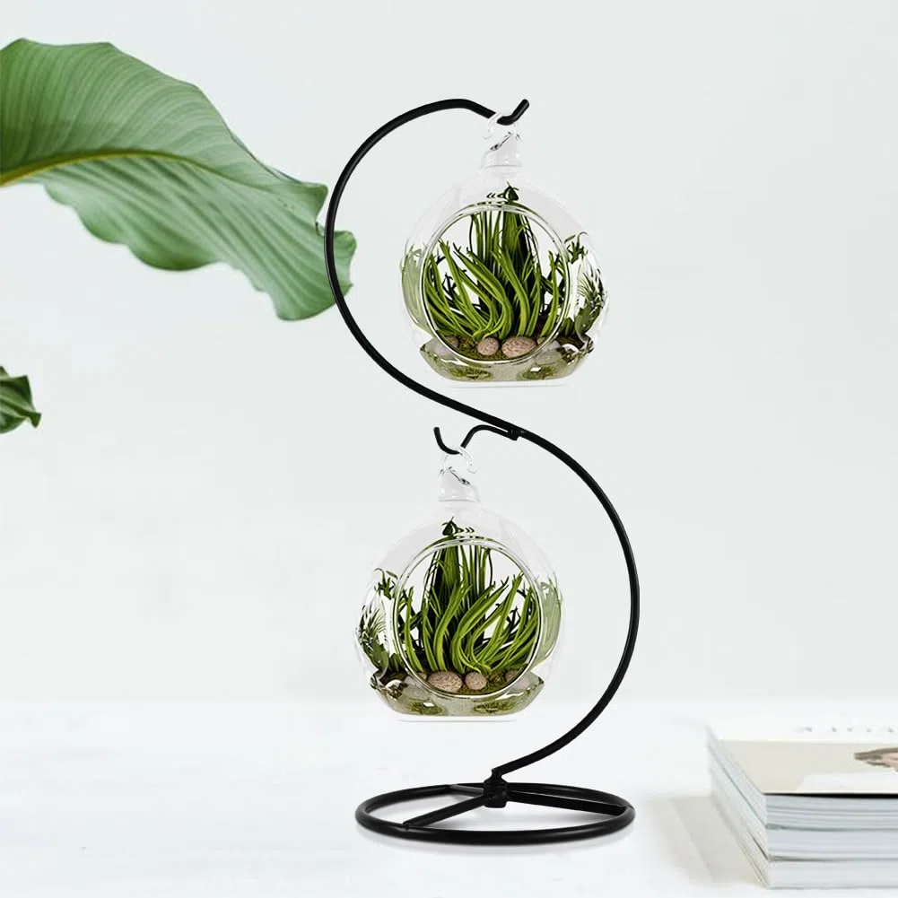 Espositore per ornamenti in ferro, supporto a gancio per appendere sfere di vetro, piante per terrari, palline di Natale, decorazione per la casa o per matrimoni