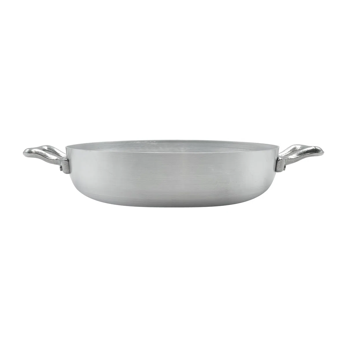 Pentole Agnelli Linea Family Cooking Alluminio Tegame con Due Maniglie , Argento, 16 cm