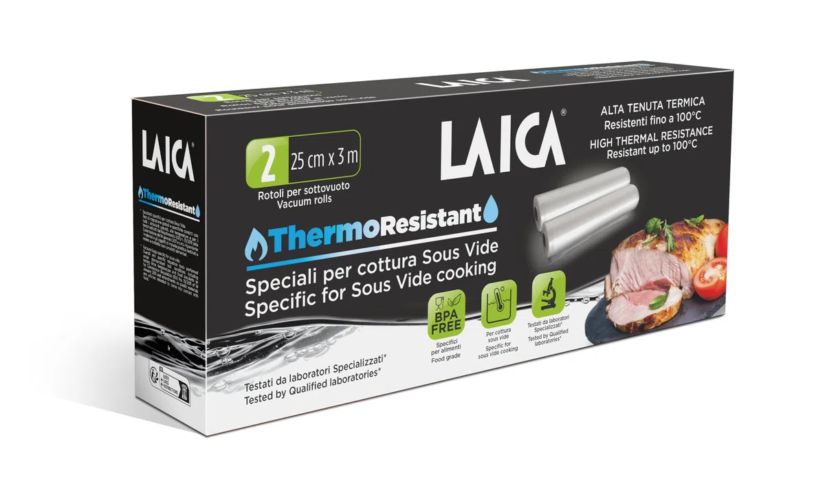 Laica TR2000 Rotoli Sottovuoto per Cottura Sous Vide e Conservazione Alimenti, Plastica