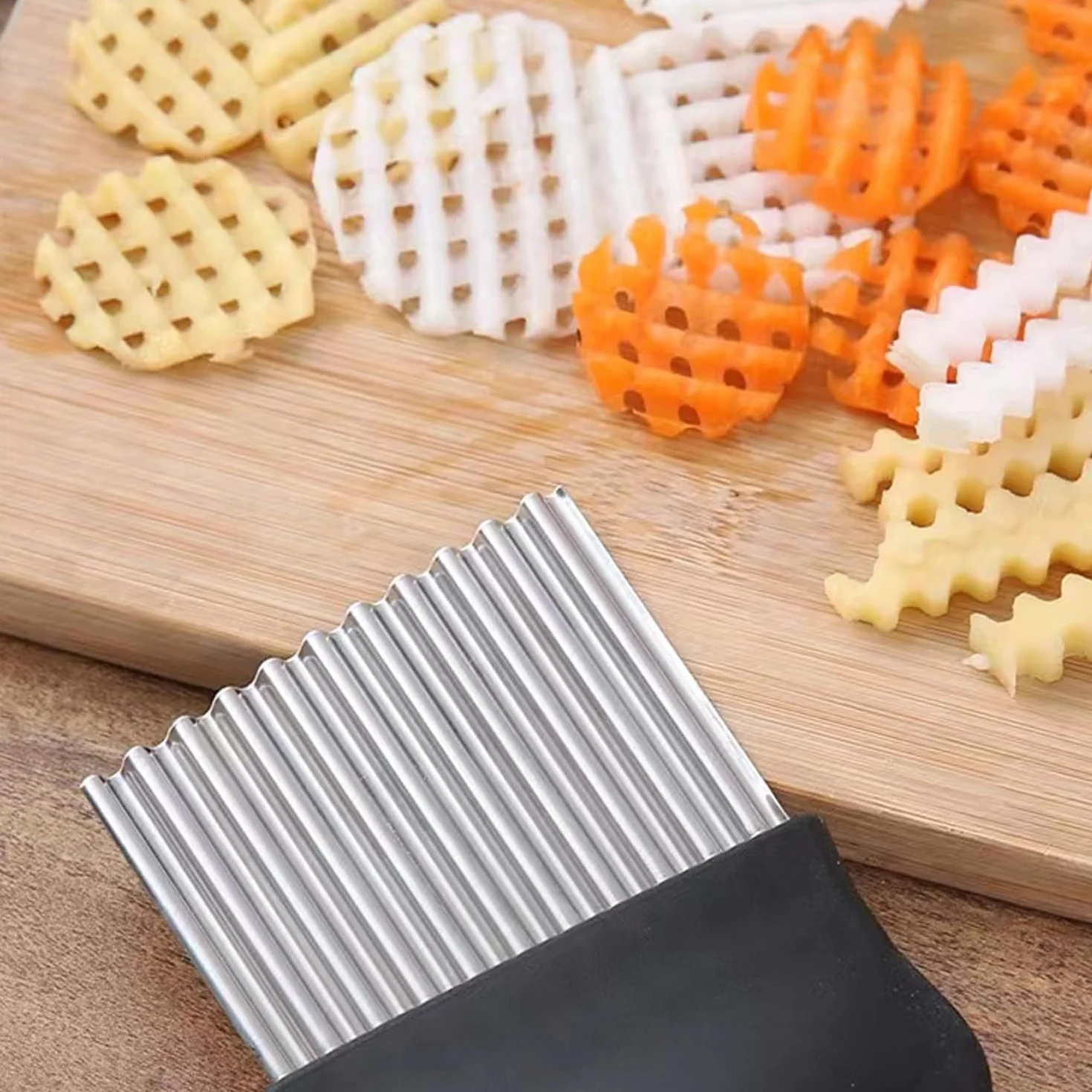 Schiacciapatate in Acciaio Inox, Passaverdura con Manico in Silicone Antiscivolo,inossidabile e schiacciapatate/schiacciapatate con taglierina a spirale, per Frutta e Verdure