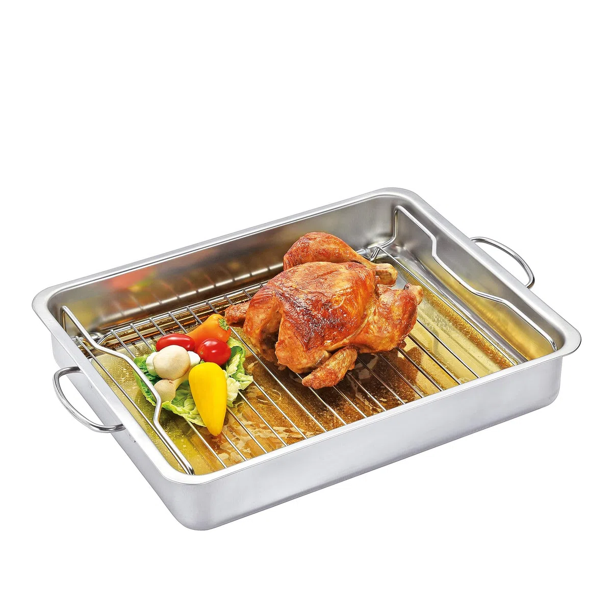 Küchenprofi 1066632840 Style - Rostiera per barbecue e forno, 40 cm, in acciaio inox, 6,8 litri