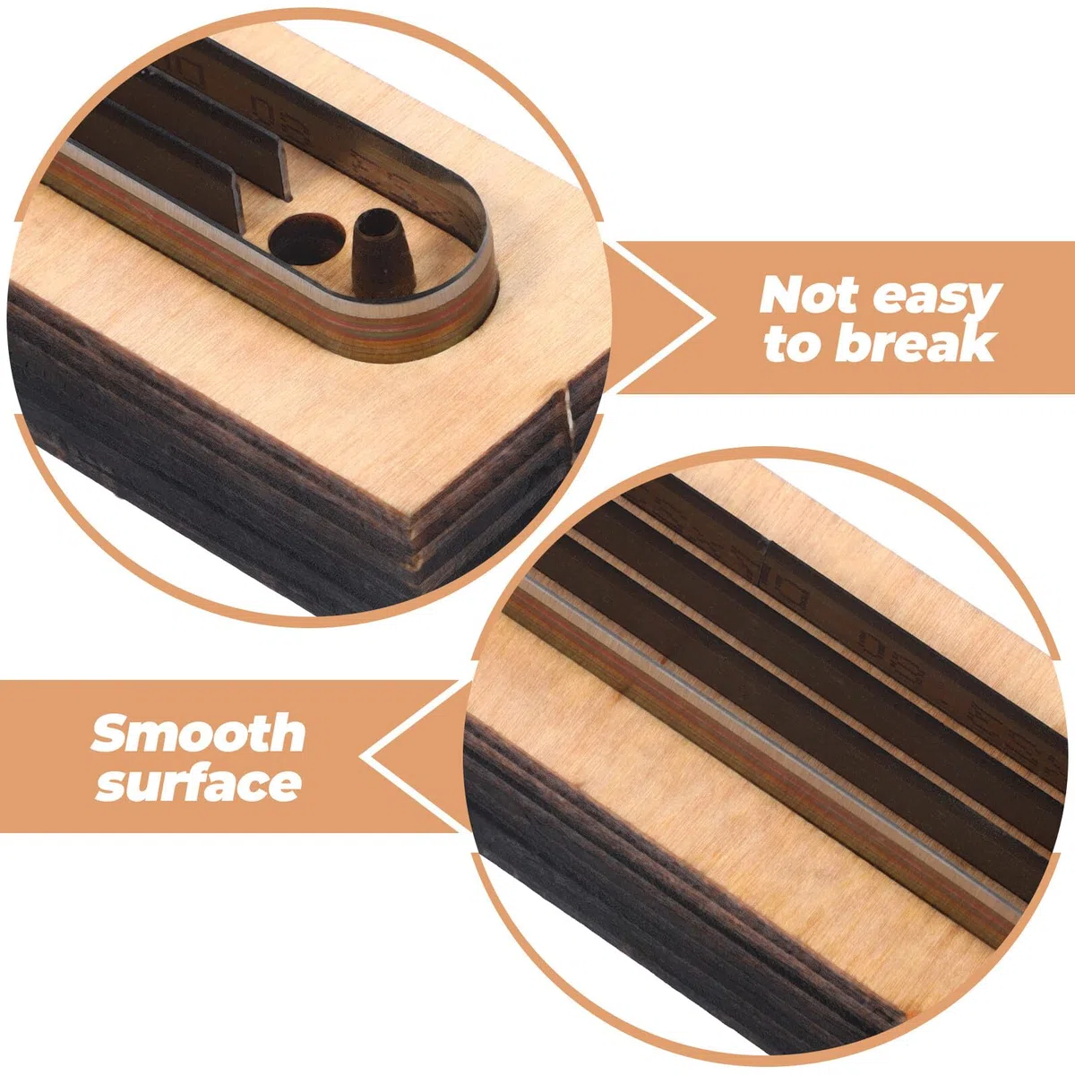 Mipcase Fustella in Legno per Taglio Bracciali in Pelle Fai da Te, Stencil Punzone per Lavorazione Artigianale Pelle, Accessori per Hobby Creativi e Artigianato Manuale