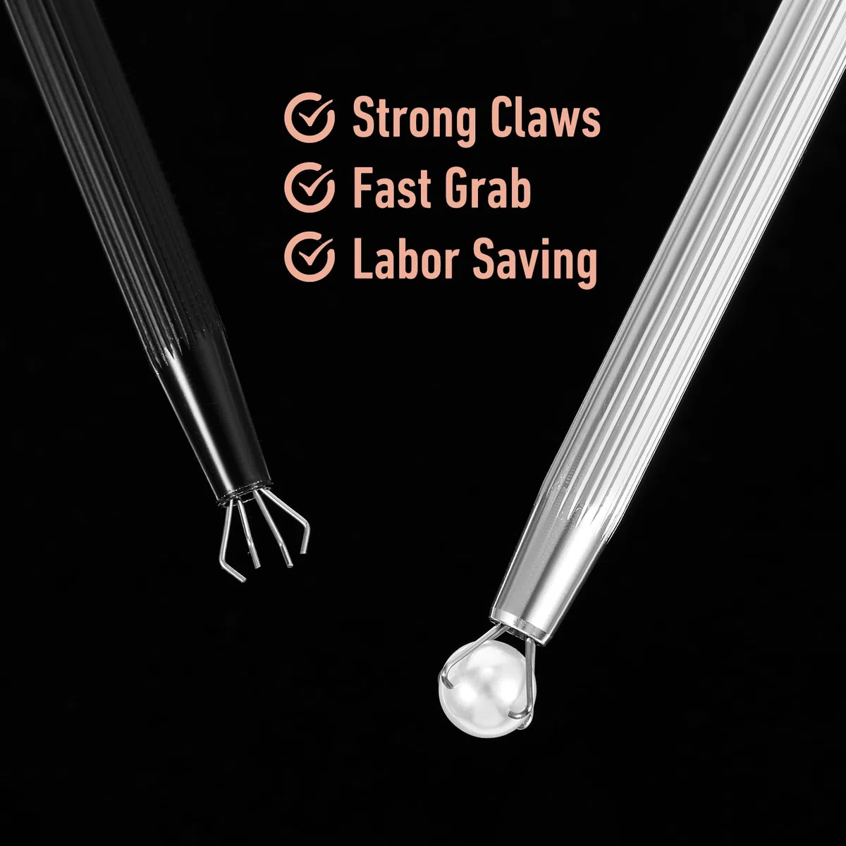 Nogeqi 3 pinze per piercing per sfere, piercing a sfera, ausilio per la sostituzione, pinza per piercing con 4 artigli, strumento per sfere, per gioielli, perle, orologi, pietra, diamanti