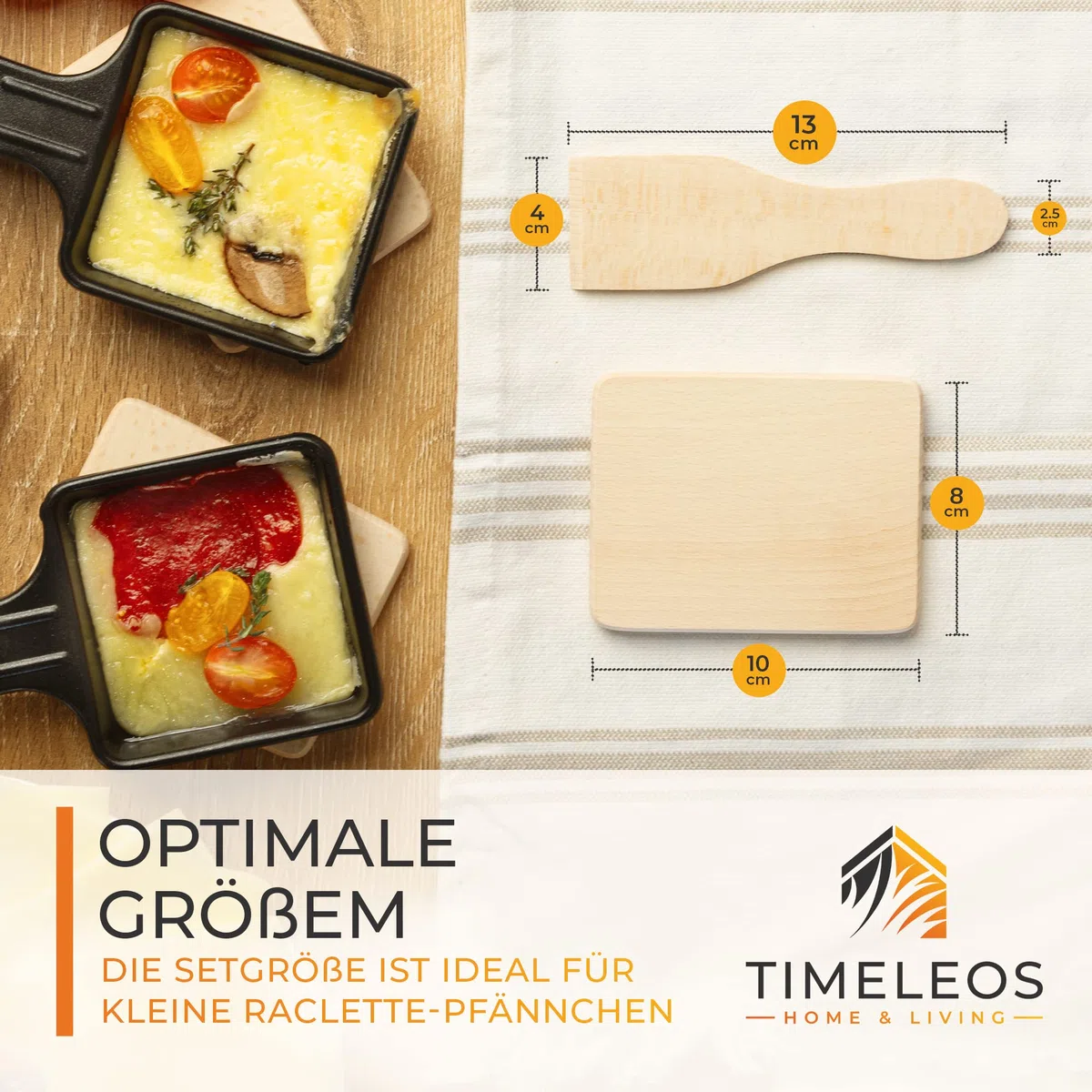 raschietto per raclette raschietto per raclette raschietto e sottobicchiere in legno per padelle per raclette come accessori (8 sottobicchieri e 8 spatole) spatola in legno raclette 8