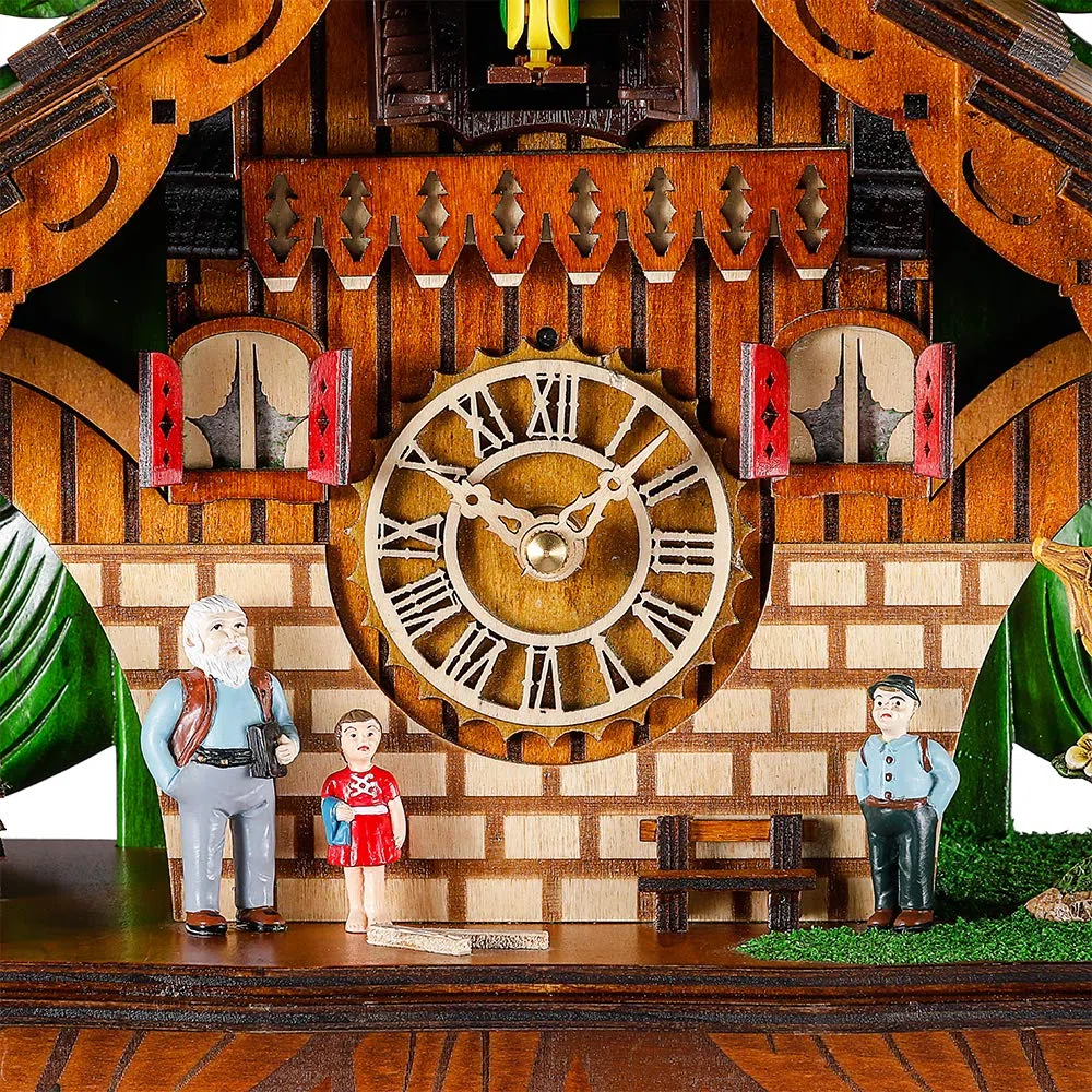 Kintrot Orologio a cucù Orologio da Chalet Tradizionale della Foresta Nera Orologio al Quarzo Artigianale Decorazione da Parete