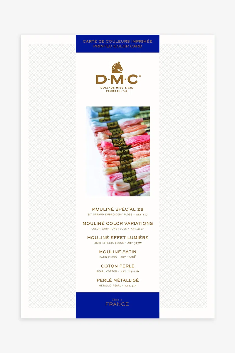 DMC - Cartella colori stampata 500 colori Mouliné + Perlé, accessorio indispensabile