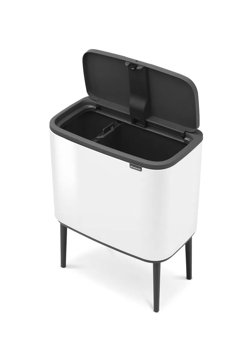 Brabantia Bo Touch Bin Pattumiera, Metallo, Bianco, 11 + 23 Litri