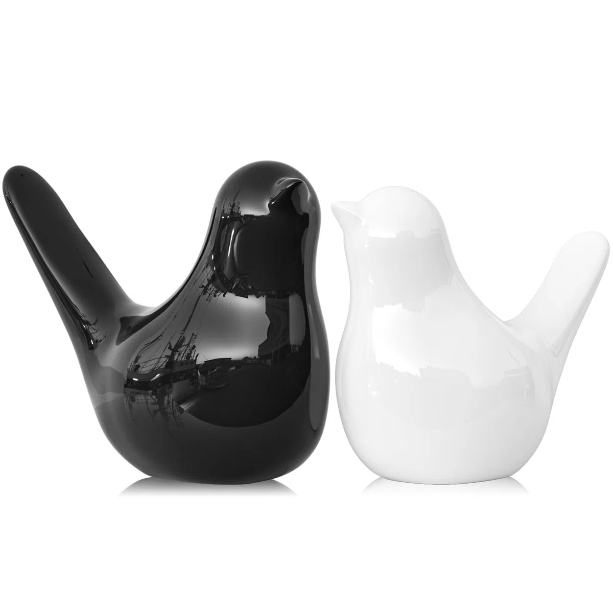 Piccola statua e scultura in ceramica a forma di uccello, decorazione per la casa, ornamento moderno a forma di animale per soggiorno, camera da letto, tavolino da caffè, centrotavola, libreria