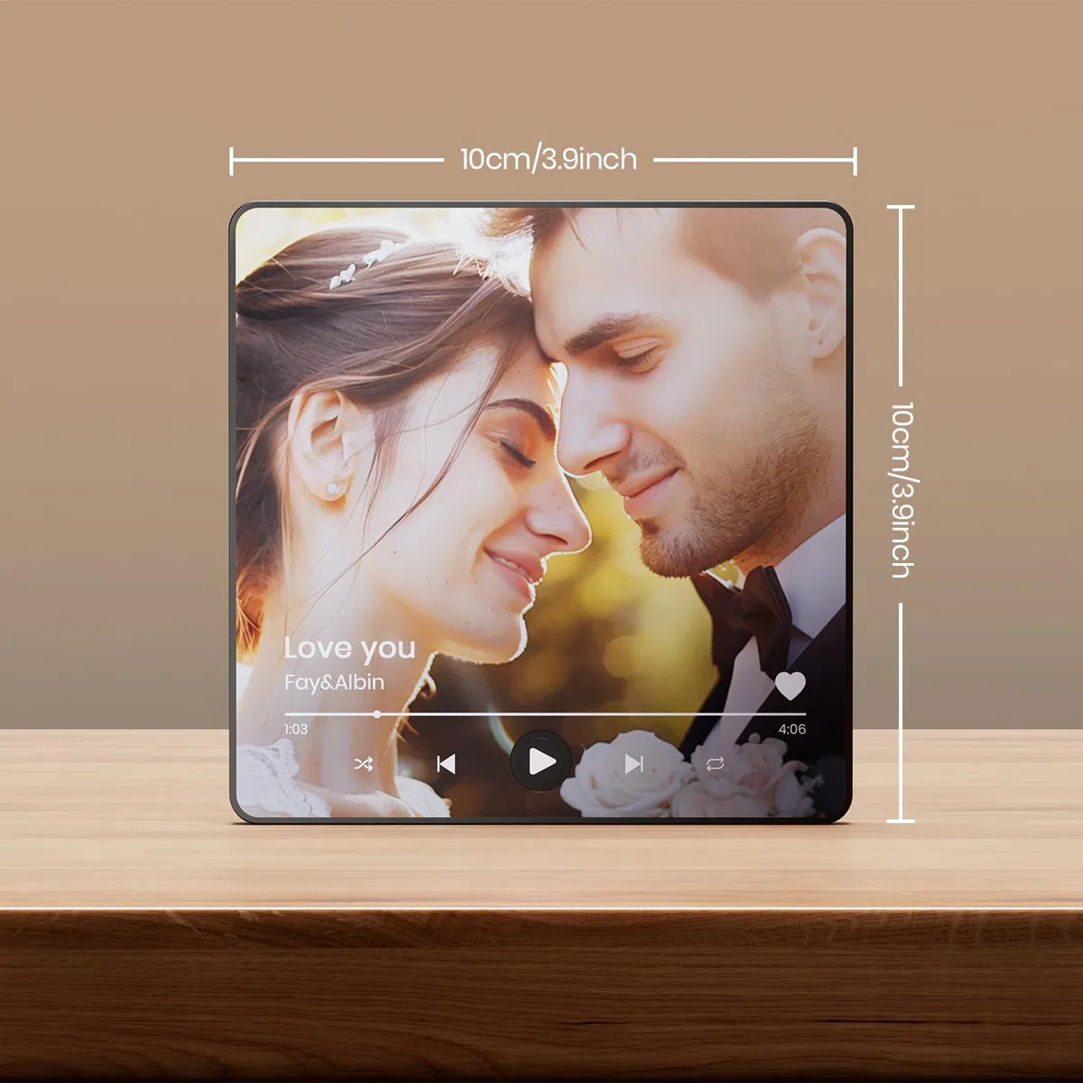 Magnete da Frigorifero con Album Musicale Personalizzato，lettore musicale personalizzabile con foto, compleanno San Valentino Natale canzone spotify regalo