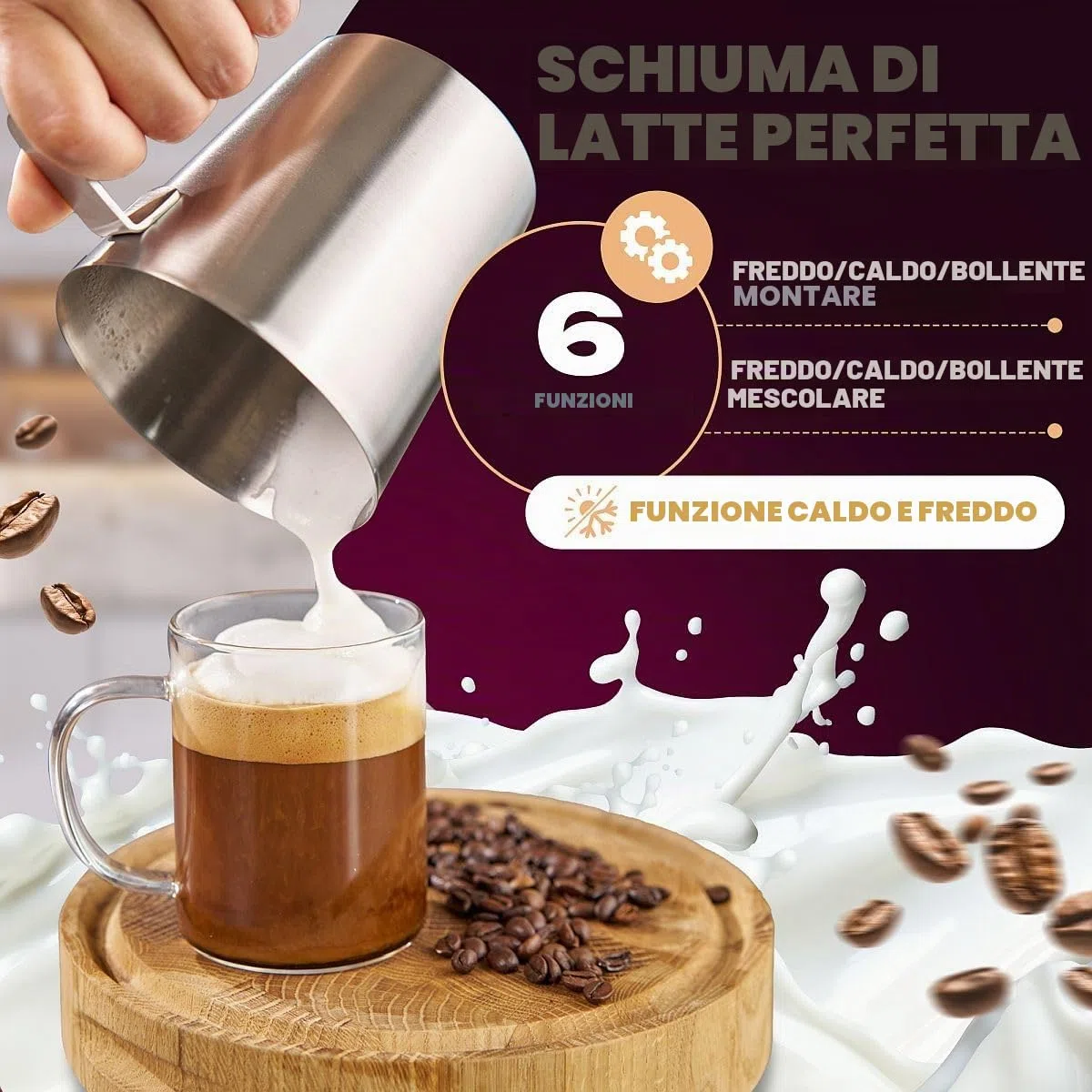 Proficook PC-MS 1032 Schiumalatte in Acciaio