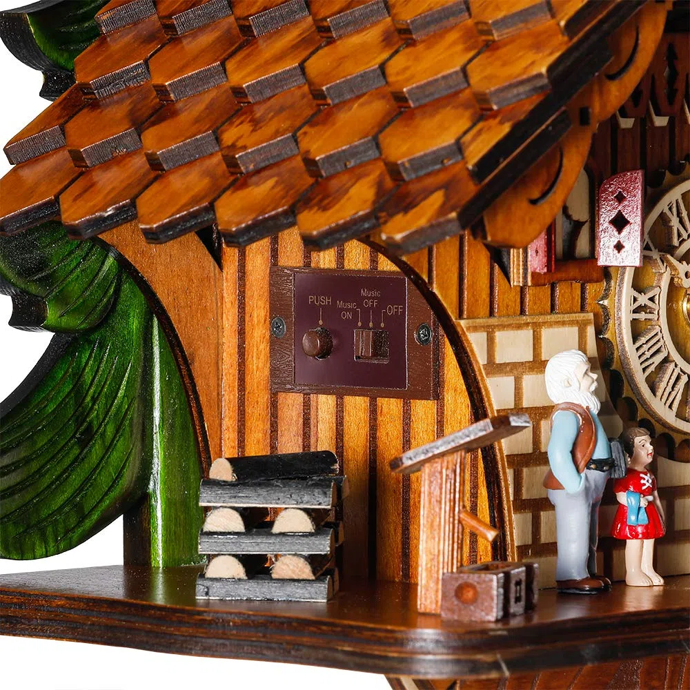 Kintrot Orologio a cucù Orologio da Chalet Tradizionale della Foresta Nera Orologio al Quarzo Artigianale Decorazione da Parete