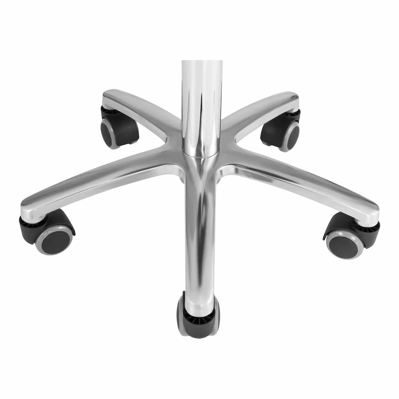 Physa Sgabello con Schienale Sedia per Salone Studi Medici TANDRIA WHITE (Bianco, 150 kg, Acciaio, Pelle sintetica, Gommapiuma, 45-59 cm, 47 x 44 cm)