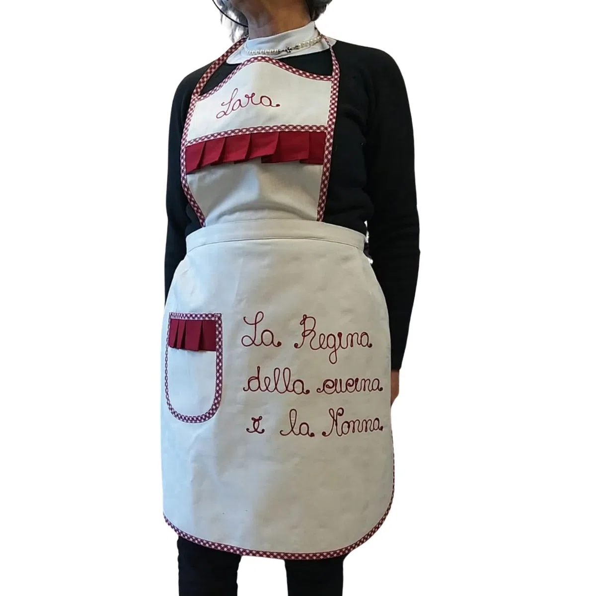 Grembiule Donna da Cucina | Idea Regalo | Personalizzabile con Nome Frase | in Cotone