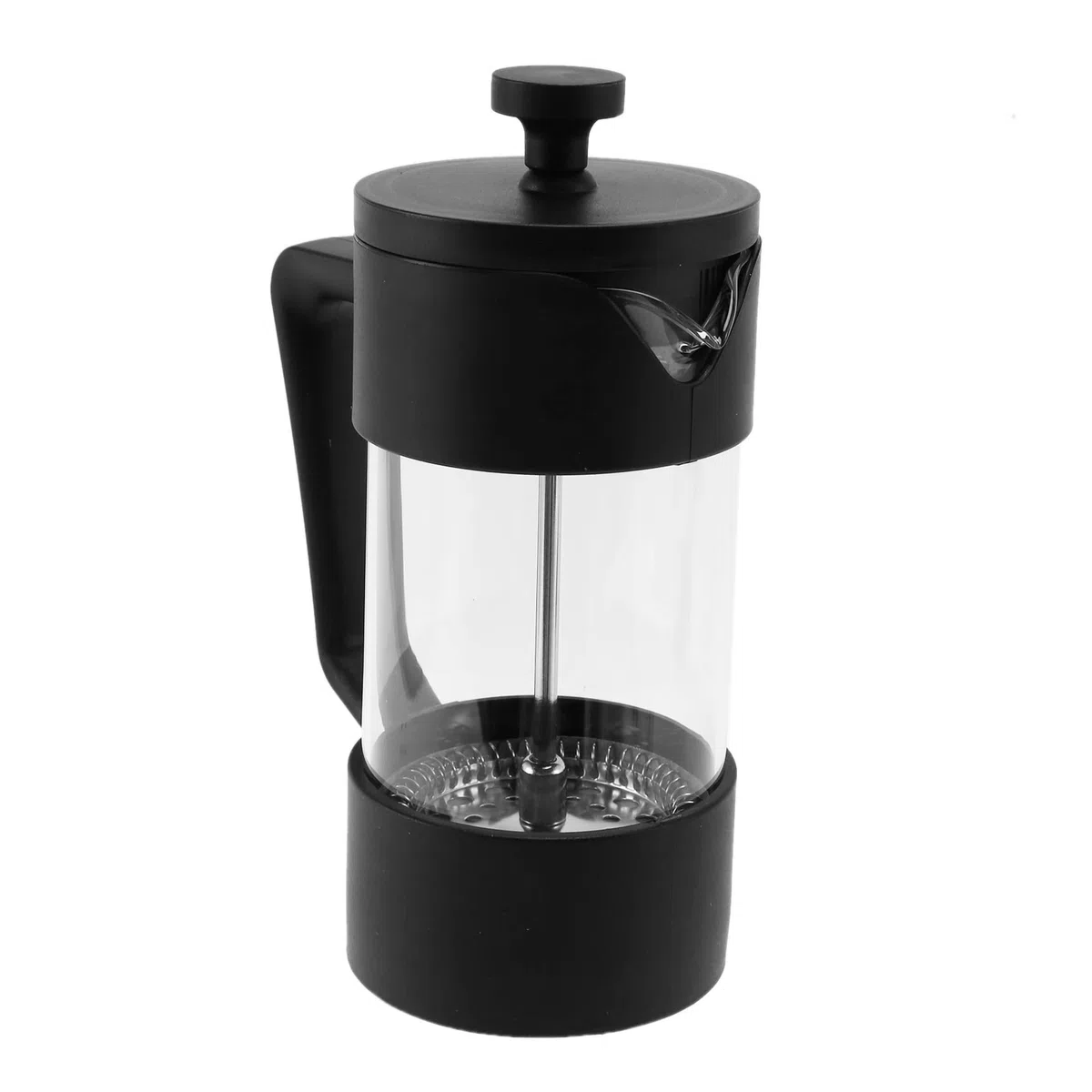 Macchina per caffè e tè French Press, Pressa per caffè nel Vetro Borosilicato Addensato Antiruggine e Lavabile nel Lavastoviglie, Nera